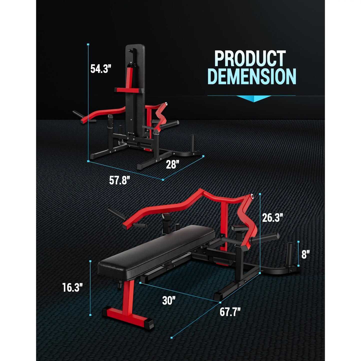 3-In-1 Adjustable Chest Press Bench Machine Only, Flat Incline Decline Multi Strength Equipment with Independent Converging Arms, 450 Lbs Weight Capacity, Full Body Home Gym Workout Trainer