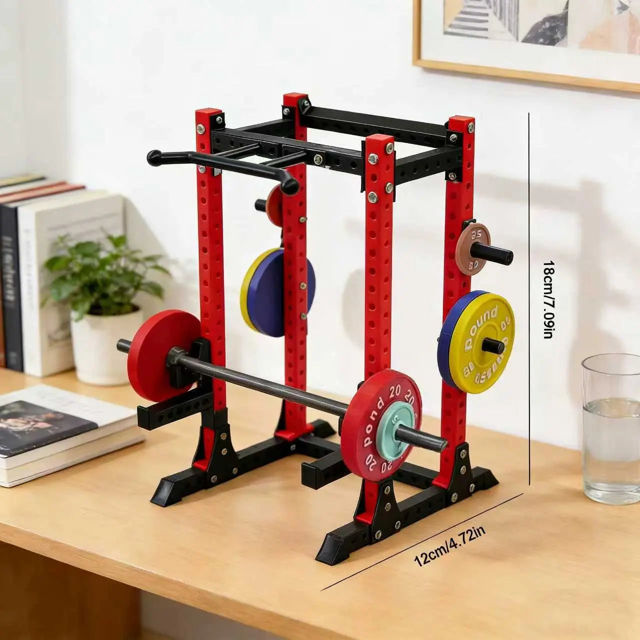 Mini Fitness Bench, Adjustable Angle 3D Printed Chair, Home Gym Decor, Workout Toy Set, Desk Model, Barbell Rack, Teen Gift, Desk Exercise Equipment, Workout Training Equipment