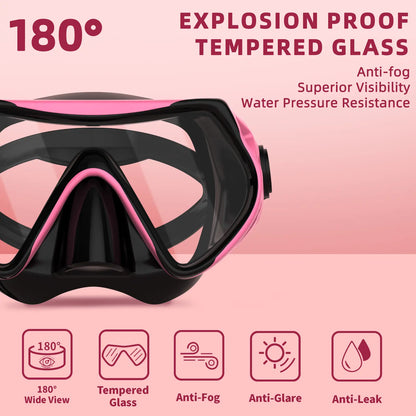 Jring Snorkeling Gear for Adults, Snorkel Mask with Top Dry Valve - Panoramic View Anti-Leak and Anti-Fog for Snorkeling, Scuba Diving, Freediving & Swimming for Men Women, Also Available as Swimming Goggles and Snorkel,Summerwins,Bathingsuitwomenset