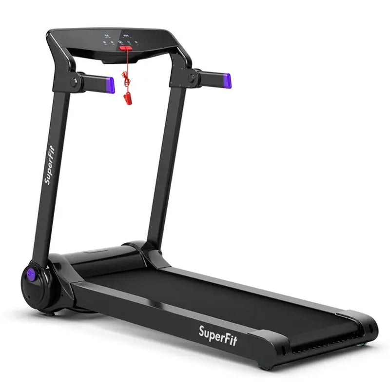 Costway Folding Electric Treadmill, 3.0 HP Motorized Fitness Exercise Machine for Home, Gym, Office, Running Walking Machine W/ App Control, Dual Flywheels, High Performance Indoor Cardio Trainer