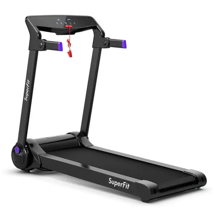 Costway Folding Electric Treadmill, 3.0 HP Motorized Fitness Exercise Machine for Home, Gym, Office, Running Walking Machine W/ App Control, Dual Flywheels, High Performance Indoor Cardio Trainer