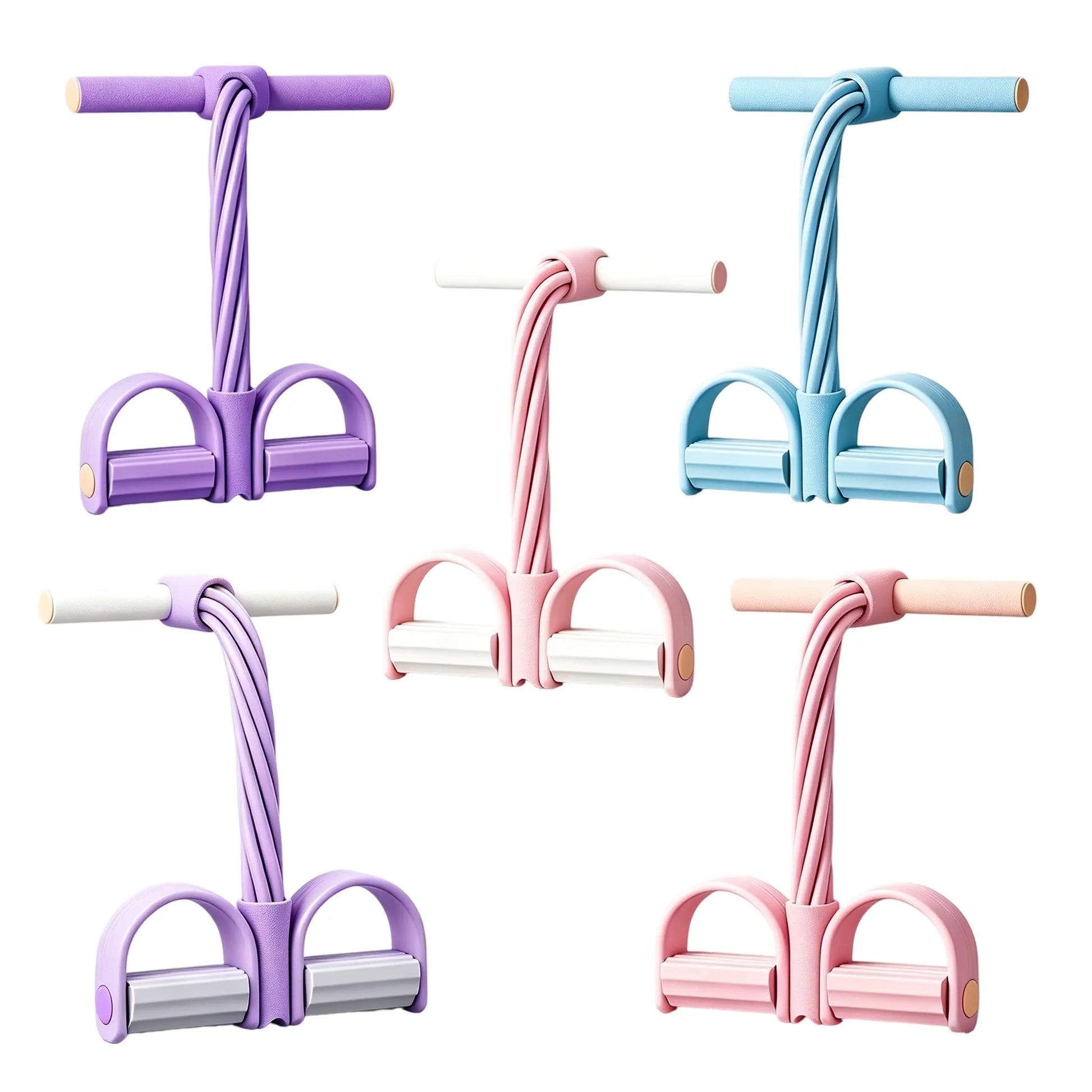 6 Pipe Foot Pedal Stretch Rope, Versatile Household Traction Device, Portable Indoor Leisure Activity Equipment