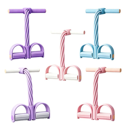 6 Pipe Foot Pedal Stretch Rope, Versatile Household Traction Device, Portable Indoor Leisure Activity Equipment