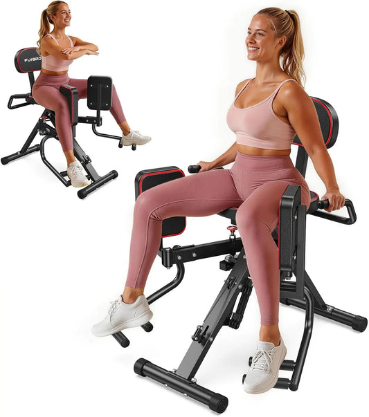 FED Fitness Series HA1 Hip Abductor Machine & Adductor Machine for Home Gym, Glute & Inner Thigh Trainer with 6 Adjustable Resistance Bands, Dual Foot Bar, up to 108LBS Resistance Home Exercise Equipment