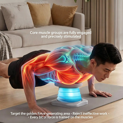 Adjustable Push-Up Trainer Support, Ergonomic Abdominal Training Aid with Widened Anti-Slip Base, Spring Shock Absorbing Push up Equipment for Home Full Body Core Strength Workout Cable Machine