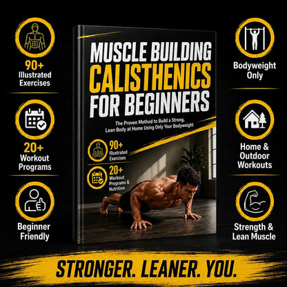 Muscle Building Calisthenics Guide for Beginners, 90+ Illustrated Exercises, 20+ Training Plans, Home Outdoor Workout Manual Book