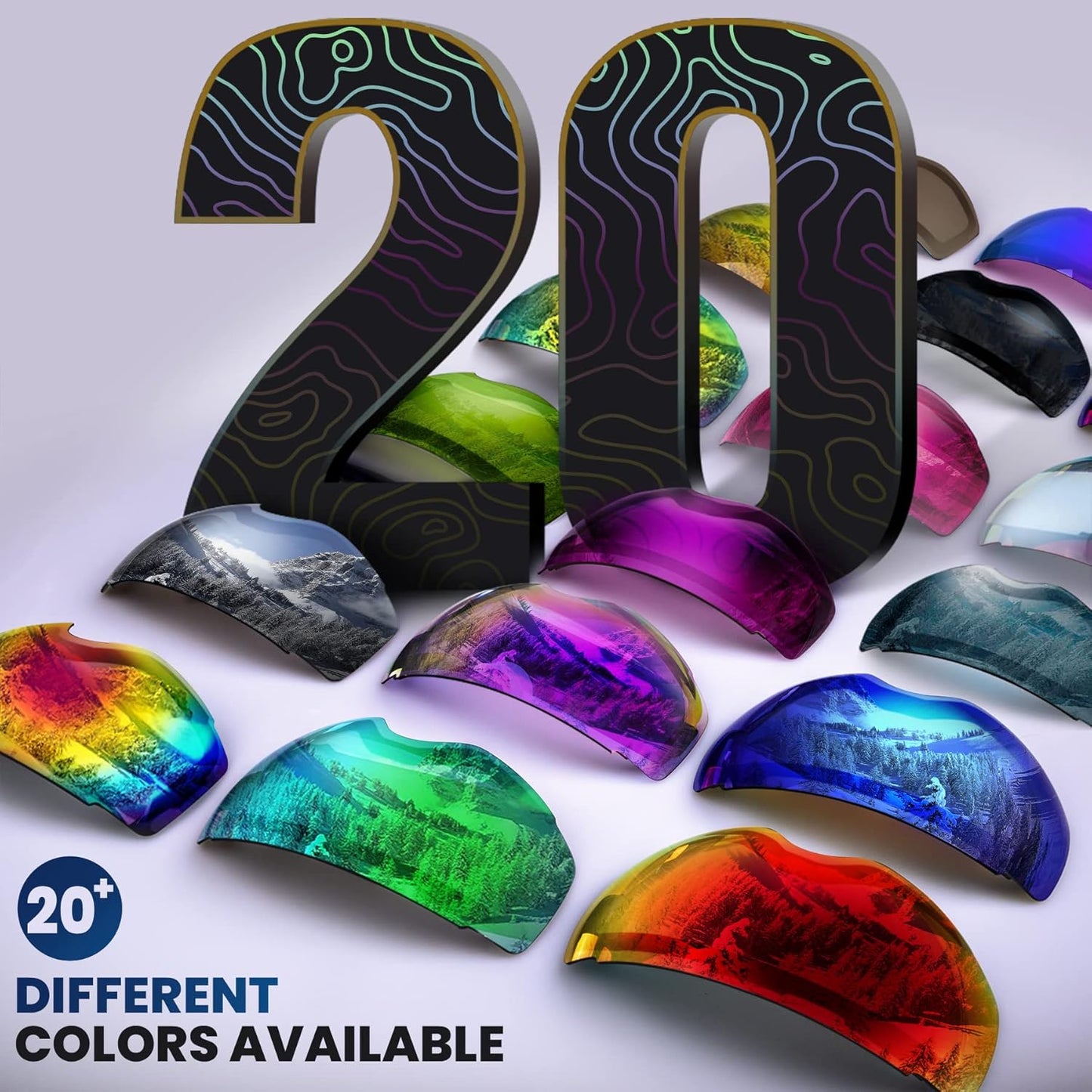 PRO Ski Goggle Replacement Lens, VLT Options for All Weather | Quick Magnetic Replacement Lens with Anti-Fog Clarity, UV400 Protection, VLT Choices for Changing Light While Skiing