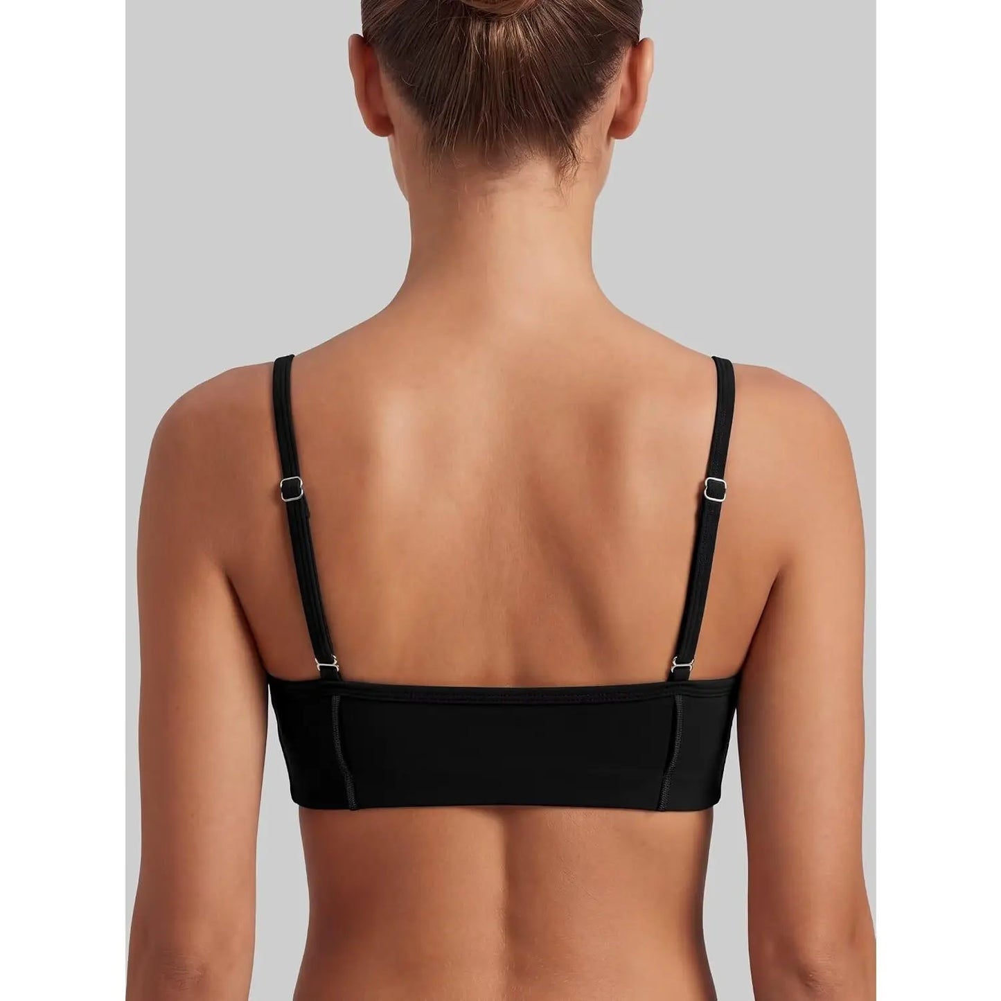 Women'S V Neck Patchwork Sports Bra, Breathable Stretch Padded Bralette with Adjustable Straps for Low Impact Yoga, Gym, and Fitness, Sportswear Yoga Gym, Stretch Sports Bra, Flattering Women'S Sports Underwear