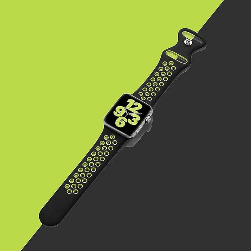 BROULIT 3-Pack Sport Silicone Watch Bands - Breathable, Lightweight, and Sweat-Resistant Replacement Straps for Smart Watches and Fitness Activities