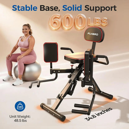 FED Fitness Series HA1 Hip Abductor Machine & Adductor Machine for Home Gym, Glute & Inner Thigh Trainer with 6 Adjustable Resistance Bands, Dual Foot Bar, up to 108LBS Resistance Home Exercise Equipment
