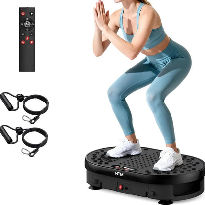 High-Power Vibration Plate Exercise Machine,440Lbs Weight Capacity, Bluetooth Remote Control, 4 Workout Modes for Home Gym Fitness Equipment Summervibes