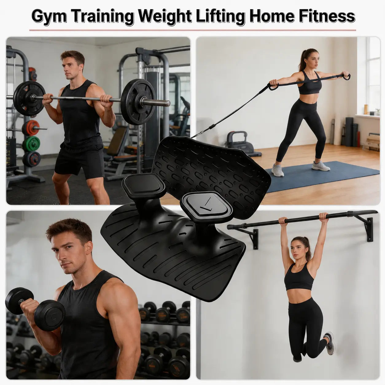 Anti-Slip Workout Grips - Ergonomic Rubber Hand Protector Gloves for Weight Lifting, Pull-Ups, Gym Training and Exercise, for Men and Women
