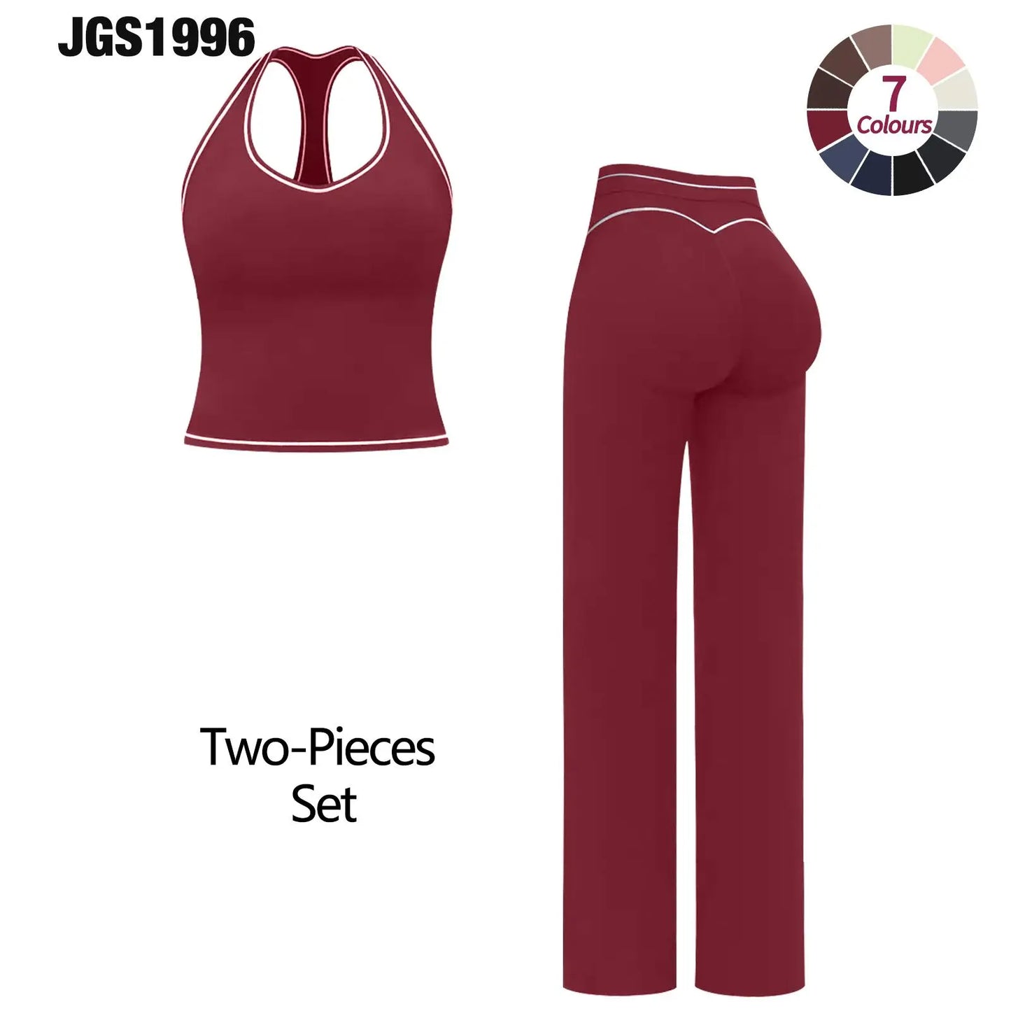 JGS1996 Women'S 2-Piece Activewear Clothing Sets – Contrast Trim Crop Sports Bra & High Waist Skinny Gym Shorts, High Stretch Breathable Quick Dry Tracksuit with Spaghetti Strap Backless Design for Yoga Workout Summer All Seasons