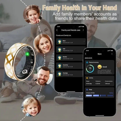 2026 Women'S Smart Ring, 5Atm Waterproof Fitness Tracker, Pedometer, Distance, Calories, Sleep & Period Tracking, Fits Iphone & Android, Wearable Fitness Trackers, Smart Wearable Devices, Smart Ring Health Tracker