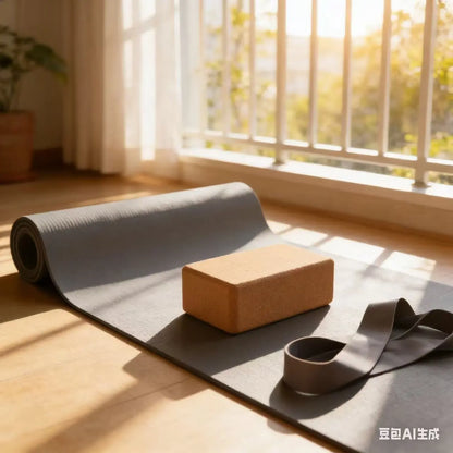 Fitness Exercise Mat Phthalate-Free NBR Foam Yoga Pilates Gymnastics Mat with Adjustable Elastic Band Versatile Skin-Friendly Compact Design Non Slip Work Extra-Thick Non-Slip Yoga Mat with Strap Gym