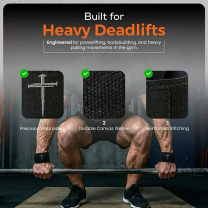 Christian Weight Lifting Straps - Black Cross Design for Enhanced Grip and Support