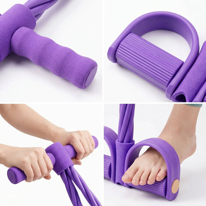 6 Pipe Foot Pedal Stretch Rope, Versatile Household Traction Device, Portable Indoor Leisure Activity Equipment