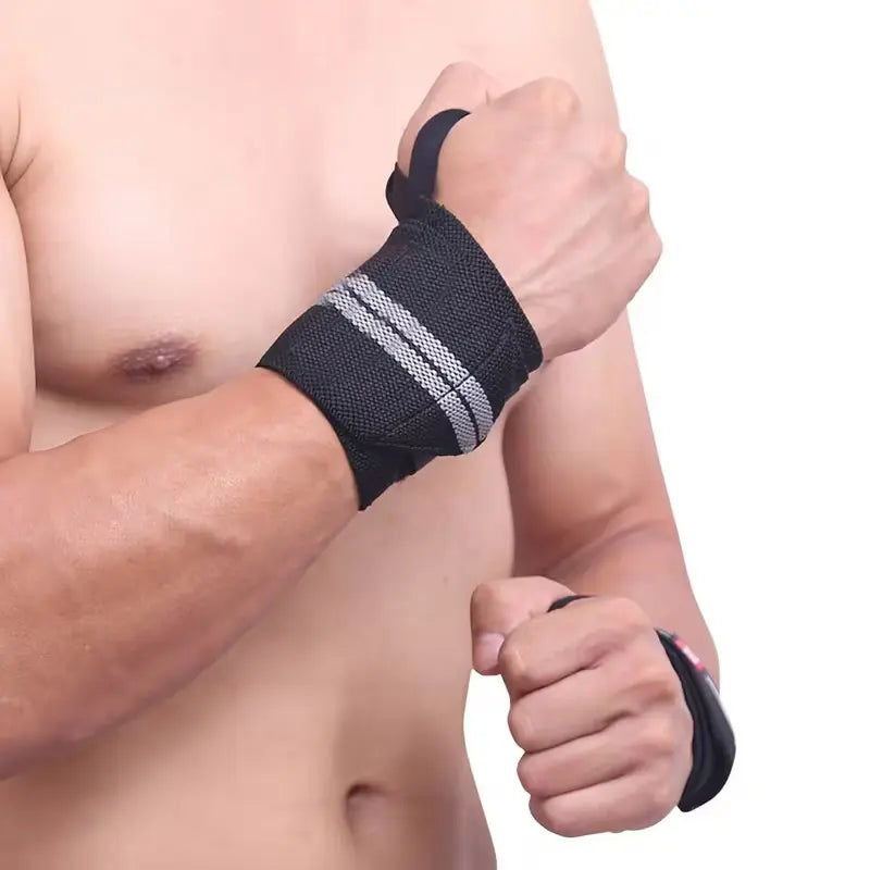[2Pcs Adjustable Wrist Straps] 2Pcs Adjustable Thick Polyester Fitness Wrist Straps | Weightlifting Bands with Thumb Loops for Strength Training, Unisex Gym Wrist Support for Men & Women, Sleek Strap Design, Flexible Material