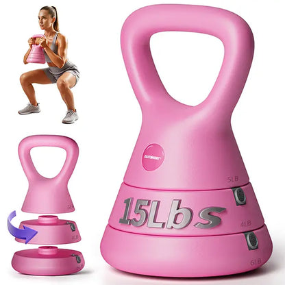 EAST MOUNT 3-In-1 Glute Workout Equipment, Durable Kettlebells with High-Strength Shell & Wrist-Friendly Handle for Full-Body Home Gym Training, Ergonomic, Full Body Workout, Weightlifting, 5 Lb, Triangle Grip, Functional, Weight Lifting, Stable, Progress