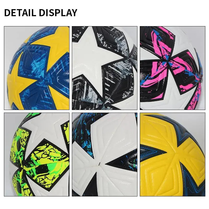 Standard Soccer Ball Professional Outdoors Sports Match Balls Training Seamless Design Football High Quality PU Material Size 5 Football Equipment Soccer Gear