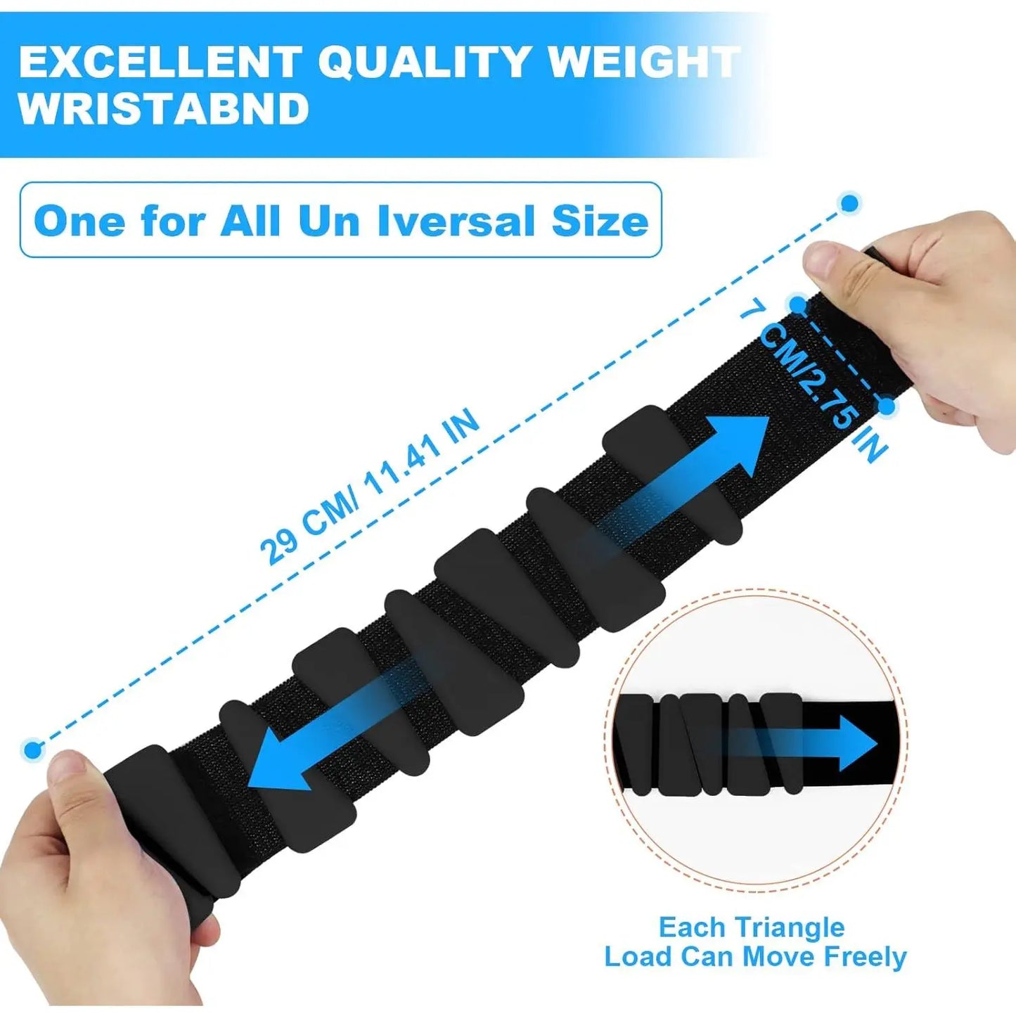 Wrist Weights Set of 2, Adjustable Silicone Workout Weights for Women and Men, Wearable Ankle/Wrist Weights Suitable for Yoga, Dance, Pilates, Pool Exercises and Jogging, 2Lb
