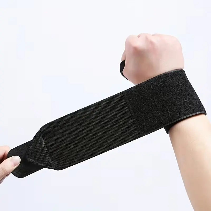 [2Pcs Adjustable Wrist Straps] 2Pcs Adjustable Thick Polyester Fitness Wrist Straps | Weightlifting Bands with Thumb Loops for Strength Training, Unisex Gym Wrist Support for Men & Women, Sleek Strap Design, Flexible Material