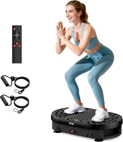 High-Power Vibration Plate Exercise Machine,440Lbs Weight Capacity, Bluetooth Remote Control, 4 Workout Modes for Home Gym Fitness Equipment Summervibes