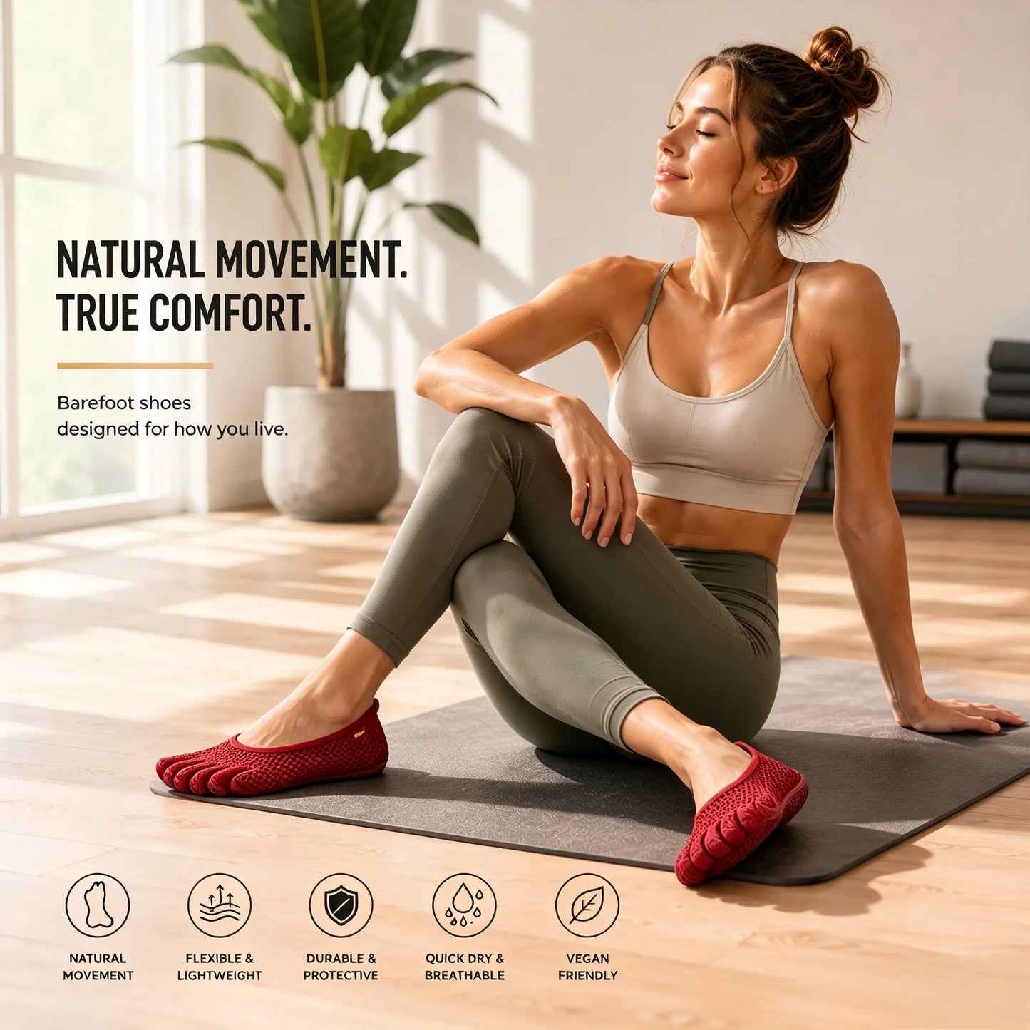 New Barefoot Magic Claw Five Finger Shoes, Anti-Slip Quick Dry Soft Lightweight Wear-Resistant Water Sock Shoes, Non-Slip Footwear for Beach Swimming Diving Pool Yoga Gym Fitness Workout Training Hiking Walking Travel Seaside Daily Casual Outdoor Sports