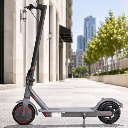 350W --Foldable Electric Scooter for Adults, 19MPH Top Speed 15 Mile Range, IP64 Waterproof Commuter E-Scooter, Smart APP Control, Dual EABS Drum Brakes, One Step Fold Aluminum Frame Max 265LBS Load
