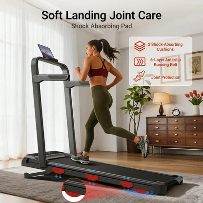 UMAY Auto Incline Treadmill with 3 LED Display | 3.0HP 300LBS Heavy Duty 10S Foldable Walking Pad | under Desk Home Office Workout | Compact Gym Machine for Men & Women