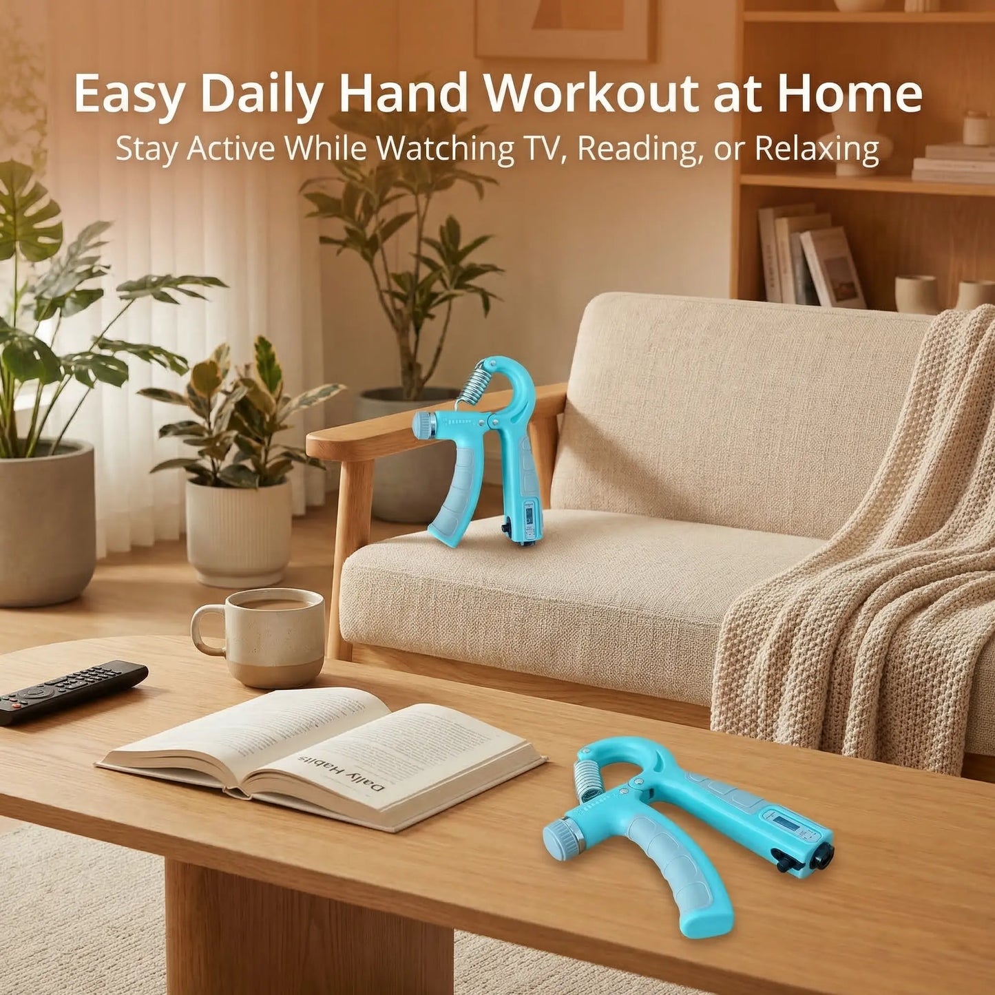 2-Pack Hand Gripper Strengthener, Adjustable Resistance (11-132 Lbs/5-60Kg) Forearm Exerciser, Workout Fitness Equipment for Muscle Building, Injury Recovery, Workout Training Equipment, Home Workout Gear