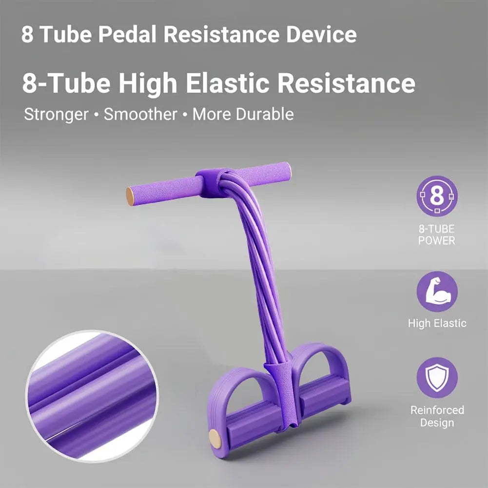 6 Pipe Foot Pedal Stretch Rope, Versatile Household Traction Device, Portable Indoor Leisure Activity Equipment