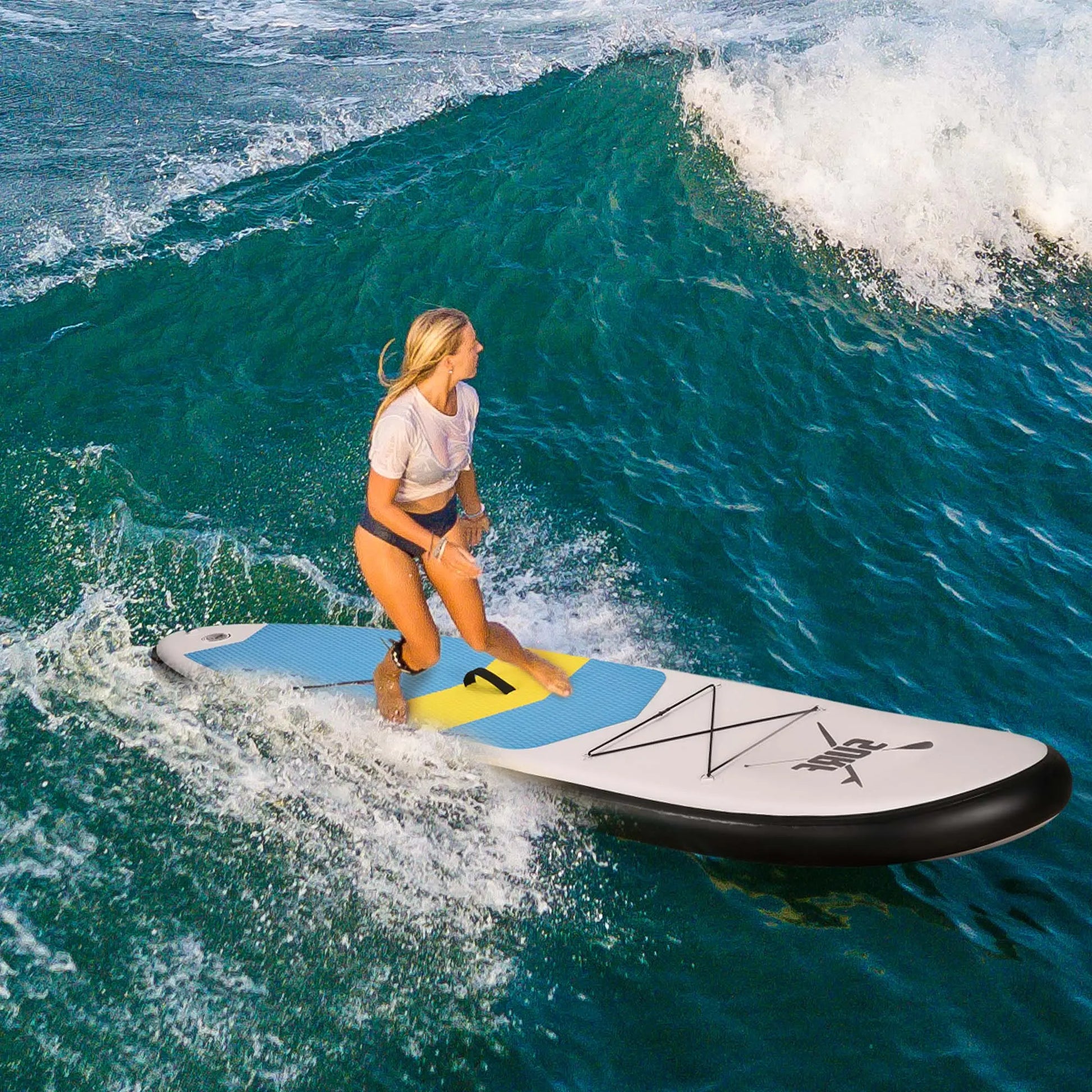 Inflatable Paddle Board Stand up Paddle Board SUP Board with 120"X30"X6" for Youth & Adults Summer