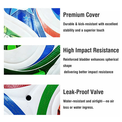 Wear-Resistant Soccer Ball, Size 5 Professional Training Ball for Developing Young Players, Versatile for Indoor/Outdoor Use, Sports Gift for Birthdays