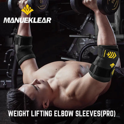 Adjustable Tension Fitness Elbow Guard, Textured Support Ribs, Shock Buffering Fabric, Ideal for Weight Lifting, Strength Training, Gym Exercises, Fitness Workout Accessories