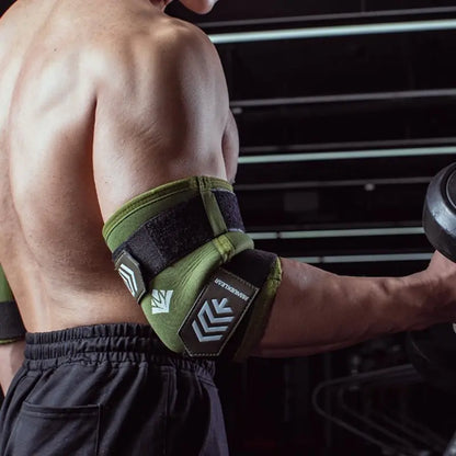 Adjustable Tension Fitness Elbow Guard, Textured Support Ribs, Shock Buffering Fabric, Ideal for Weight Lifting, Strength Training, Gym Exercises, Fitness Workout Accessories