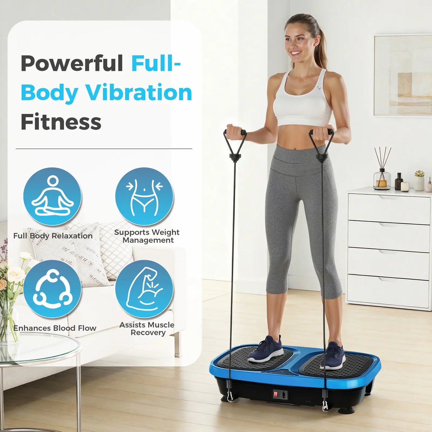 Sweetcrispy Household Full-Body Vibration Platform - Vibrating Plate Fitness Equipment for Physical Exercise, Vibration Plates, the Vibration Plate