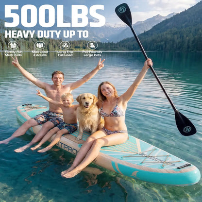 [Dealsforyoudays] 12'X36" Blow up Stand up Paddle Board, Wide Stable PVC Outdoor Sport SUP for Beginners, 500 Lbs Capacity with Kayak Seat, Safety Leash, Waterproof Phone Bag, Repair Kit, Camping Compatibility, Blow up Paddle Board, Stability Paddleboard,