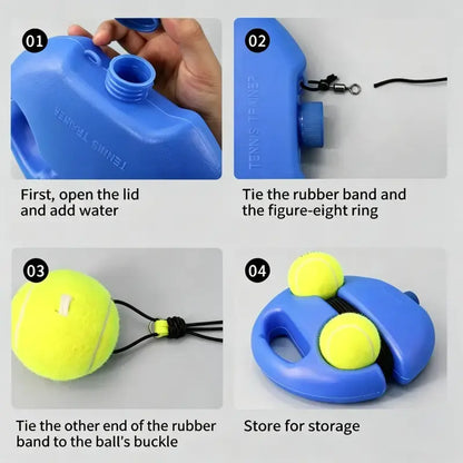 Tennis-Trainer Set 2Pcs Tennis Bouncing Balls Tennis Ball | Portable Innovative Ball Game for Outdoors, in the Garden, in the Park for Children & Adults