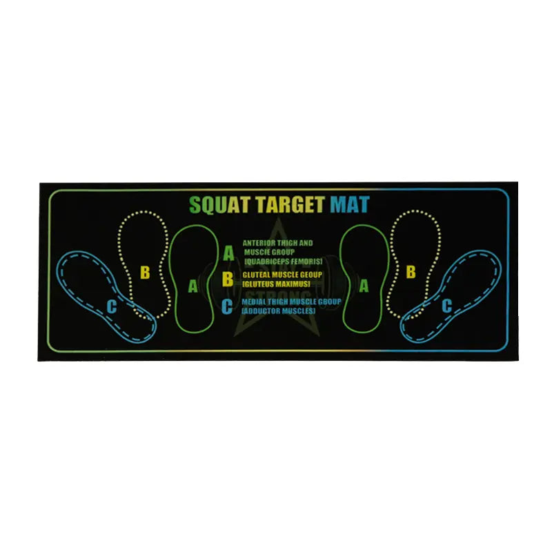 Squat Pad, 2-Tone Non-Slip Rubber Fitness Mat with Targeted Training Zones for Enhanced Stability - for Home or Gym Use, Rubber Mats for Gym, Fitness Equipment, Strength Training Equipment