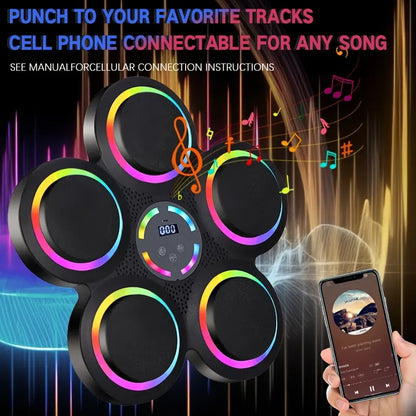 Smart Rhythm Boxing Machine - Interactive LED Punching Pad with Bluetooth Music, Fun Workout Game for Home Gym