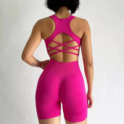 Women'S 2-Piece Seamless Pullover Yoga Set - Female Quick-Dry Sports Bra & Yoga Shorts, Sporty Clothing Set for Gym Running, Sporty Sports Clothing Sets