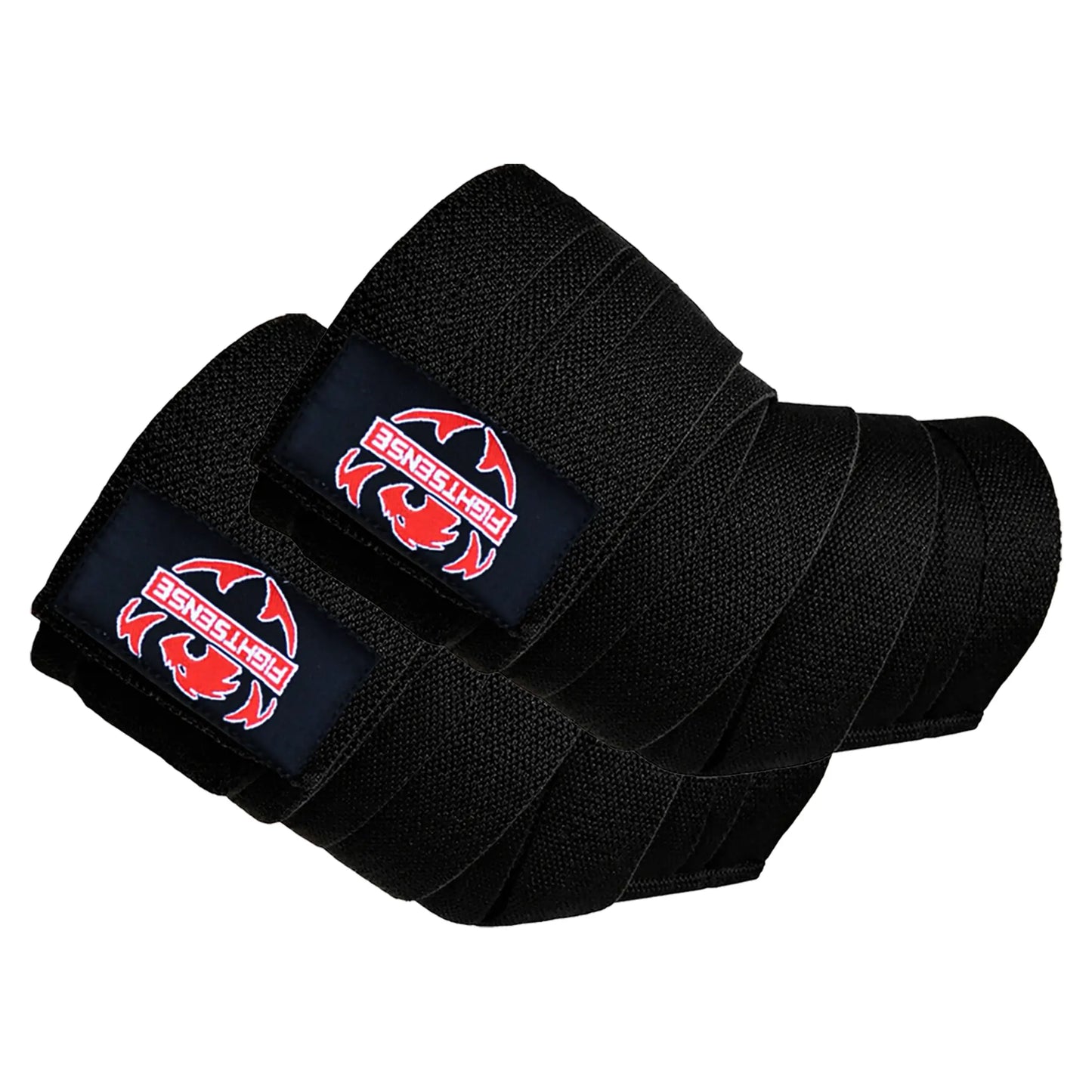 FIGHTSENSE Weightlifting Elbow Wraps (1 Pair) – 40” – Adjustable Powerlifting & Gym Support, Heavy Duty Compression Straps for Bench Press, Deadlift, Squats, Crossfit, Strength Training