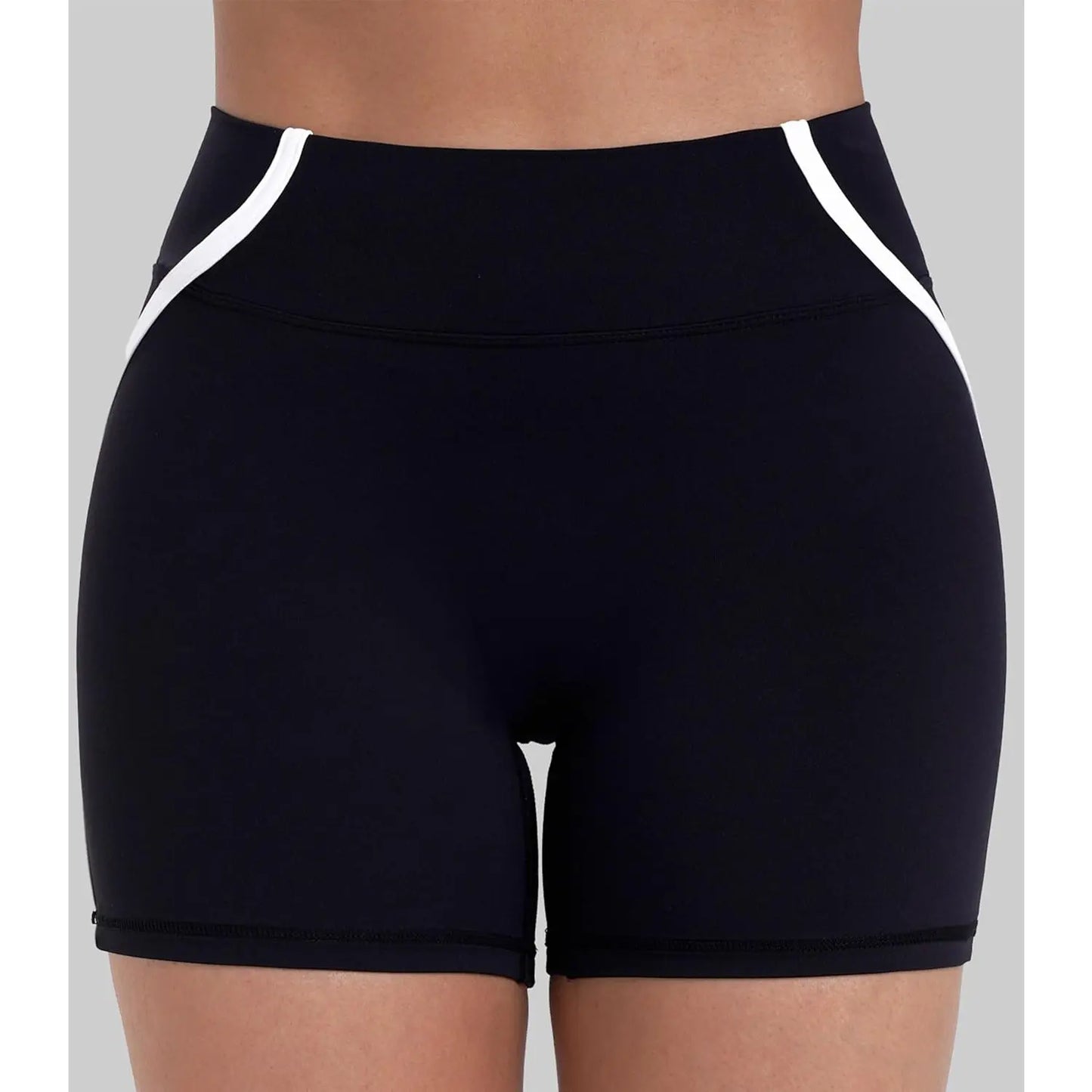 Sunzel Women'S High-Waisted No Front Seam Seamless Breathable Soft Activewear Shorts - Tummy Control Athletic Shorts for Yoga, Gym, Seamless Breathable Shorts