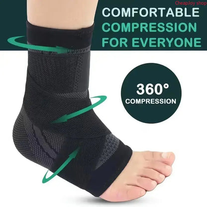 2 Pack Adjustable Compression Ankle Support Sleeves, Flexible Ankle Stabilizer Brace for Achilles Relief, Unisex Recovery Foot Wrap, Comfort Sports Accessory for Running, Gym Workout, Sprain Recovery, Hiking & Daily Joint Protection