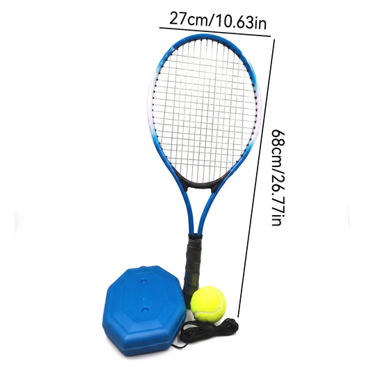 【Summerwins】Portable Tennis Trainer for Outdoor Sports, Self-Study Rebound Base with Racket and Ball, Lightweight