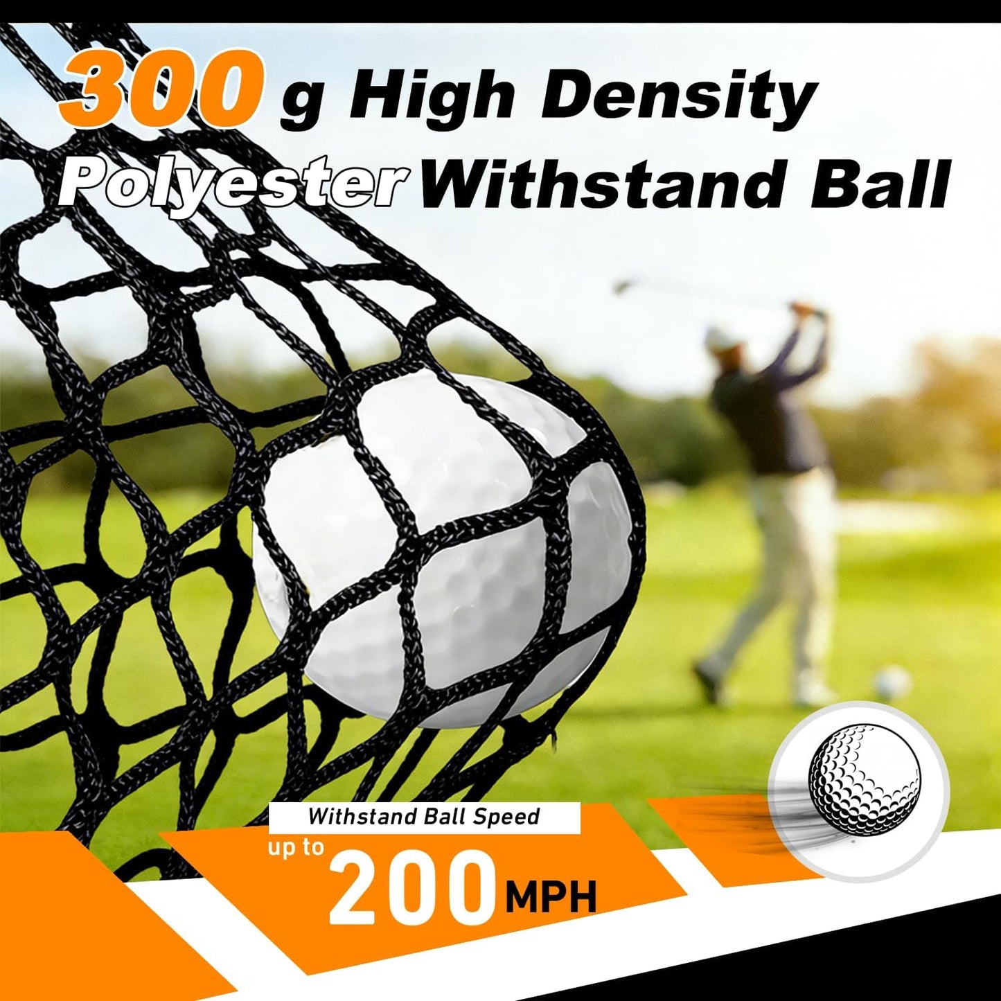 Golf Hitting Net Backyard Driving: 12X7Ft Professional Backstop with Silent Velvet Target Portable Practice for Men Dad Complete Sport Set Gift