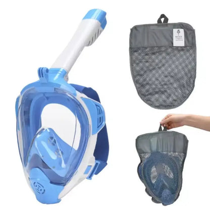 Waterproof Anti-Fog Full Face Diving Mask, Scuba Diving Gear for Adults, Silicone Snorkeling Goggles, Breathable Freediving Gear for Men and Women