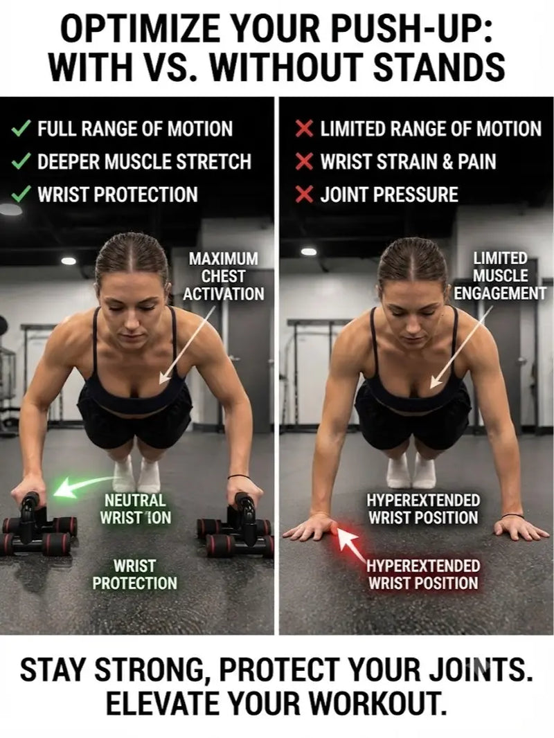 Push up Bars Gym Exercise Equipment Fitness 1 Pair Pushup Handles with Cushioned Foam Grip and Non-Slip Sturdy Structure Push up Bars for Men & Women