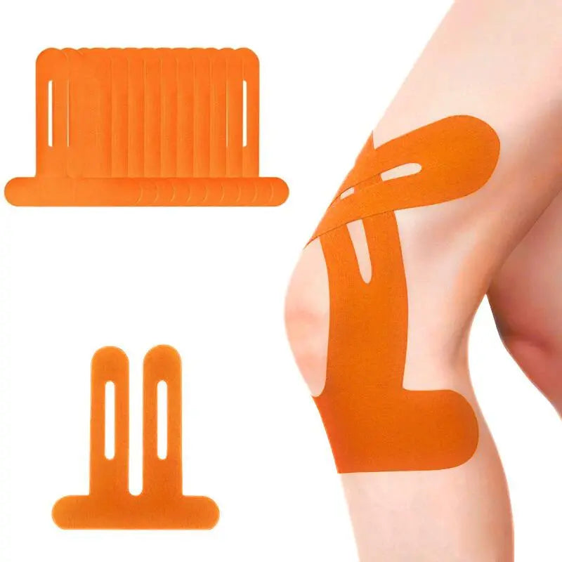 10 Pack Precut Knee Kinesiology Tape for Men & Women,Waterproof, Elastic Tape for Knee Support, Stability & Pain Relief; Breathable, Hypoallergenic, Latex-Free; Ideal for Basketball, Running Knee Wraps Knee Stabilizer
